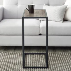 Accent & End Tables-Kirkland's Home And Black C-Table Gray