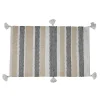 Outdoor Rugs-Kirkland's Home And Black Stripe With Tassel Outdoor Area Rug Tan