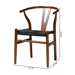 Dining Chairs-Kirkland's Home And Black Wishbone Dining Chairs, Set Of 2 Brown
