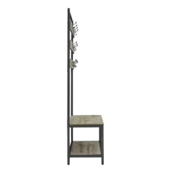 Entryway Furniture-Kirkland's Home And Black Wood Bench Hall Tree Gray