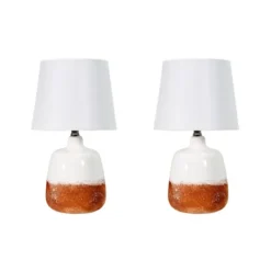Table Lamps-Kirkland's Home And Bronze Ceramic Table Lamp White