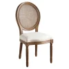 Dining Chairs-Kirkland's Home And Brown Cane Oval Back Dining Chair Ivory