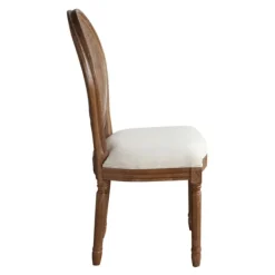Dining Chairs-Kirkland's Home And Brown Cane Oval Back Dining Chair Ivory