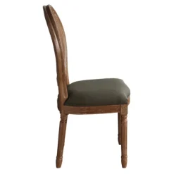 Dining Chairs-Kirkland's Home And Brown Cane Oval Back Dining Chair Gray