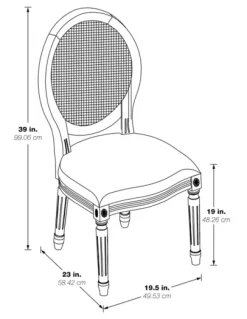 Dining Chairs-Kirkland's Home And Brown Cane Oval Back Dining Chair Gray