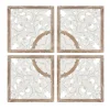 Wall Plaques-Kirkland's Home And Brown 4-Pc. Medallion Plaque White
