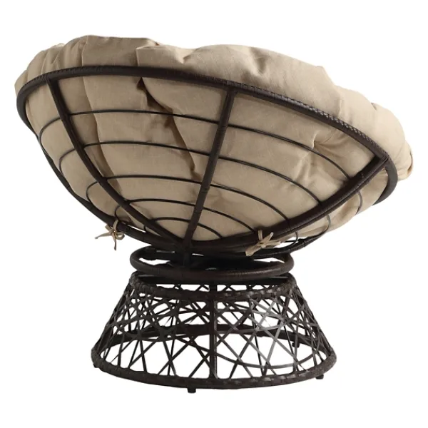 Accent Chairs-Kirkland's Home And Brown Woven Papasan Chair Ivory