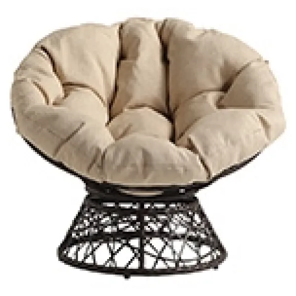 Accent Chairs-Kirkland's Home And Brown Woven Papasan Chair Ivory