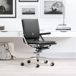 Office Furniture-Kirkland's Home And Chrome Ergonomic Office Chair Black