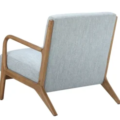 Accent Chairs-Kirkland's Home And Elm Wood Mid-Century Modern Armchair Gray