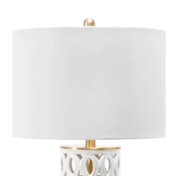 Table Lamps-Kirkland's Home And Gold Cut-Out Ovals Table Lamp White