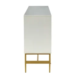 Cabinets & Sideboards-Kirkland's Home And Gold 4-Door Sideboard White