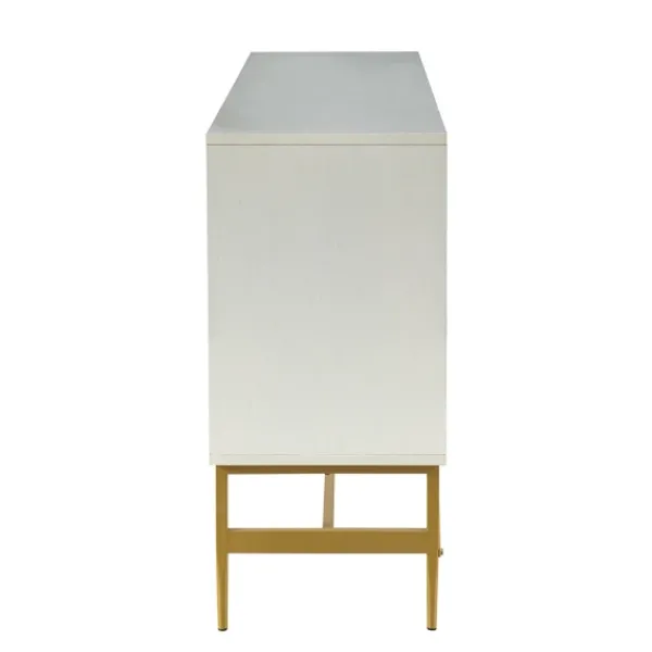 Cabinets & Sideboards-Kirkland's Home And Gold 4-Door Sideboard White