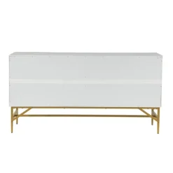 Cabinets & Sideboards-Kirkland's Home And Gold 4-Door Sideboard White