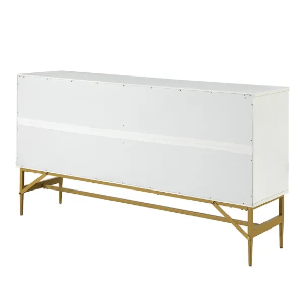 Cabinets & Sideboards-Kirkland's Home And Gold 4-Door Sideboard White