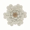 Wall Plaques-Kirkland's Home And Gold Metal Flower Large Wall Plaque White