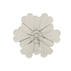Wall Plaques-Kirkland's Home And Gold Metal Flower Large Wall Plaque White