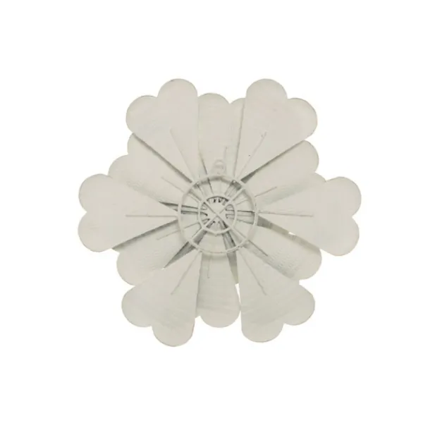 Wall Plaques-Kirkland's Home And Gold Metal Flower Large Wall Plaque White