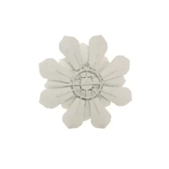 Wall Plaques-Kirkland's Home And Gold Metal Flower Small Wall Plaque White