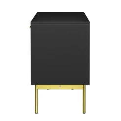 Tv Stands & Media Consoles-Kirkland's Home And Gold Wave Tv Stand Black