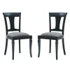 Dining Chairs-Kirkland's Home And Gray Linen Dining Chairs, Set Of 2 Black