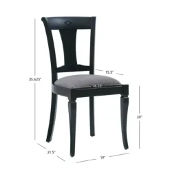 Dining Chairs-Kirkland's Home And Gray Linen Dining Chairs, Set Of 2 Black