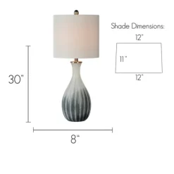 Table Lamps-Kirkland's Home And Gray Textured Table Lamps, Set Of 2 White