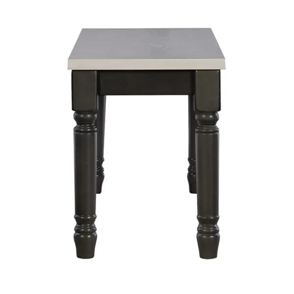Dining Chairs-Kirkland's Home And Gray Wood Two Tone Dining Bench White