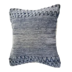 Pillows-Kirkland's Home And Ivory Textured Wavy Accent Pillow Blue