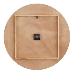 Clocks-Kirkland's Home And Natural 2-Tone Wood Wall Clock Black