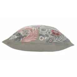 Pillows-Kirkland's Home And Pink Feather Garden Cotton Pillow Gray
