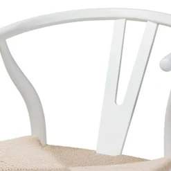 Dining Chairs-Kirkland's Home And Tan Wishbone Dining Chairs, Set Of 2 White
