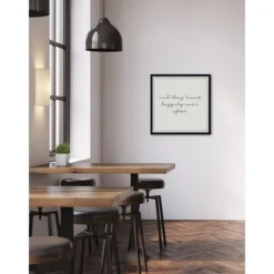 Wall Quotes & Signs-Kirkland's Home And They Lived Happily Framed Art Print White