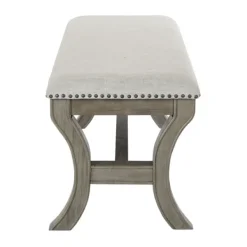 Benches & Ottomans-Kirkland's Home And Wash Nailhead Trim Bench Gray
