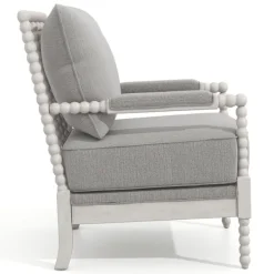 Accent Chairs-Kirkland's Home And White Beaded Frame Accent Chair Gray