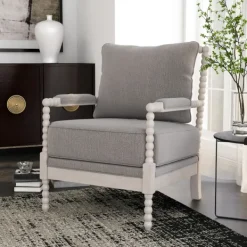 Accent Chairs-Kirkland's Home And White Beaded Frame Accent Chair Gray
