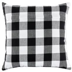 Pillows-Kirkland's Home And White Gingham Pillow Covers, Set Of 4 Black