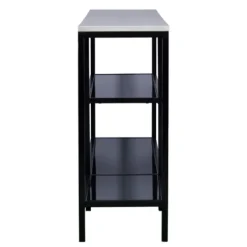 Console Tables-Kirkland's Home And White Multi-Level Console Table Black