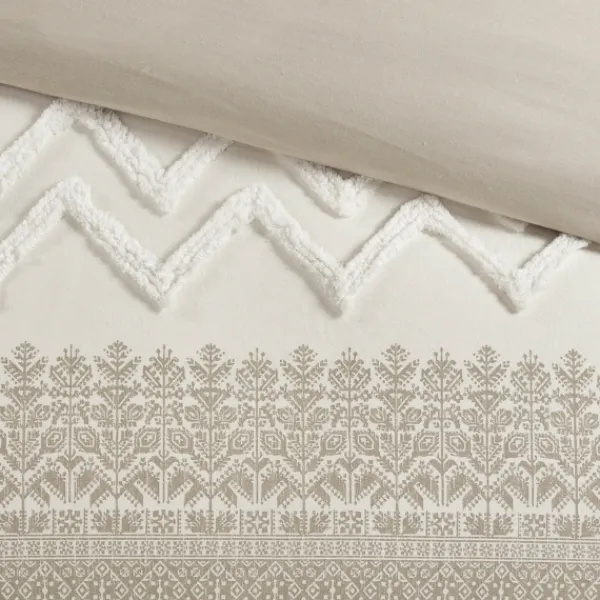 Duvets-Kirkland's Home And White 3-Pc. Full/Queen Duvet Set Gray