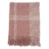 Blankets & Throws-Kirkland's Home And White Plaid Throw Blanket Pink