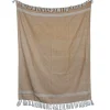 Blankets & Throws-Kirkland's Home And White With Fringe Throw Blanket Tan