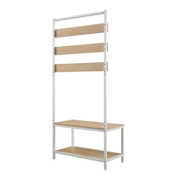 Entryway Furniture-Kirkland's Home And White Wood Bench Hall Tree Brown