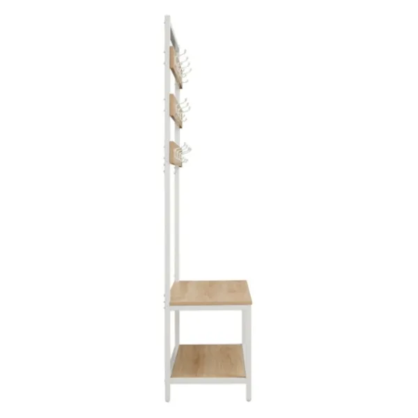 Entryway Furniture-Kirkland's Home And White Wood Bench Hall Tree Brown