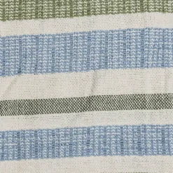 Blankets & Throws-Kirkland's Home And Yellow Stripe Throw Blanket Blue