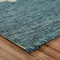 Outdoor Rugs-Kirkland's Home Andros Reef Captiva Outdoor Area Rug, 7X9 Blue/Tan
