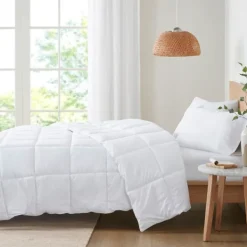 Comforters-Kirkland's Home Antimicrobial Down Alternative King Comforter White