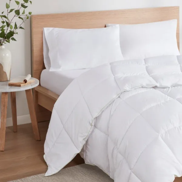 Comforters-Kirkland's Home Antimicrobial Down Alternative Queen Comforter White