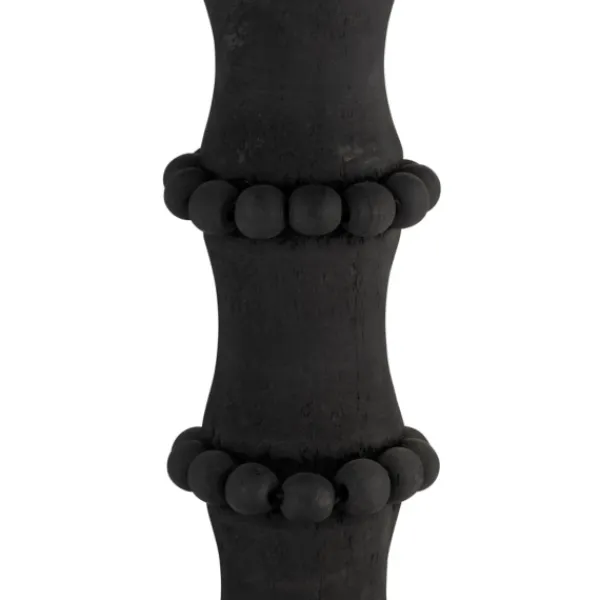 Candle Holders-Kirkland's Home Antique Beaded Column Candle Holder, 11 In. Black