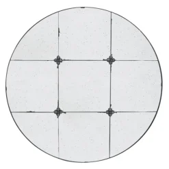 Decorative Mirrors-Kirkland's Home Antique Black Floral Panel Round Mirror
