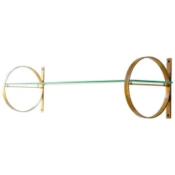 Shelves-Kirkland's Home Antique Brass And Glass Wall Shelf